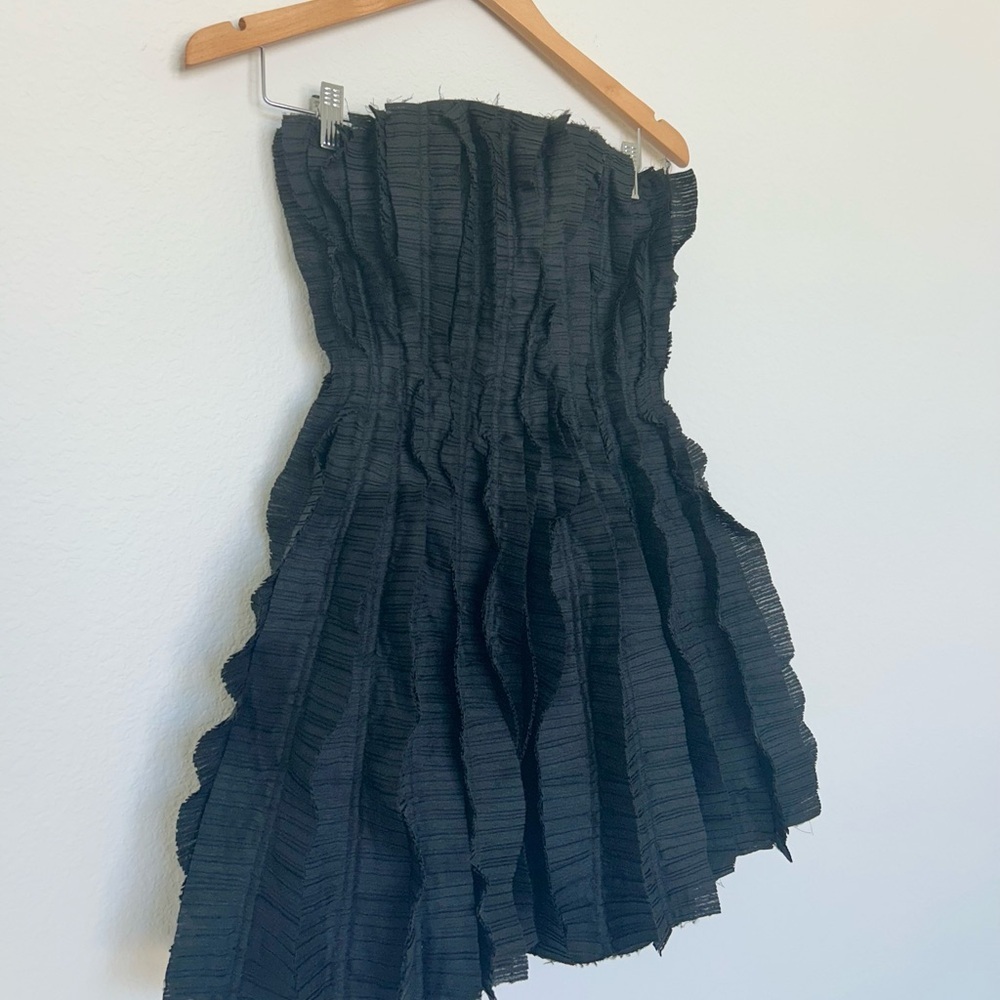 Aje The Hybrid Ruffle Sleeveless Mini Dress in Black - Picture 6 of 10